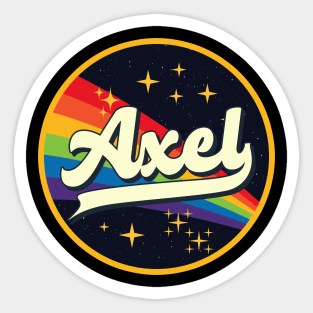 Axel // Rainbow In Space Vintage Style Sticker
